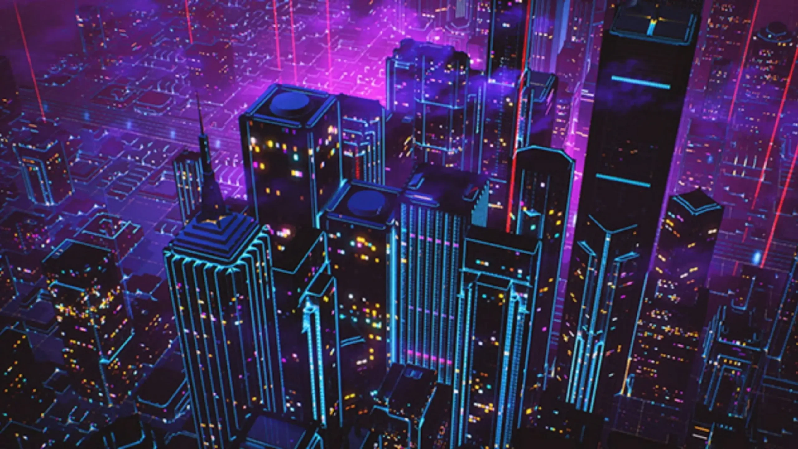 night-building-architecture-light-effects-blue